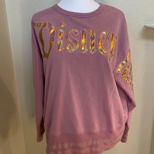 Disneyland Disney Parks castle spell out iridescent graphic sweatshirt | Medium
